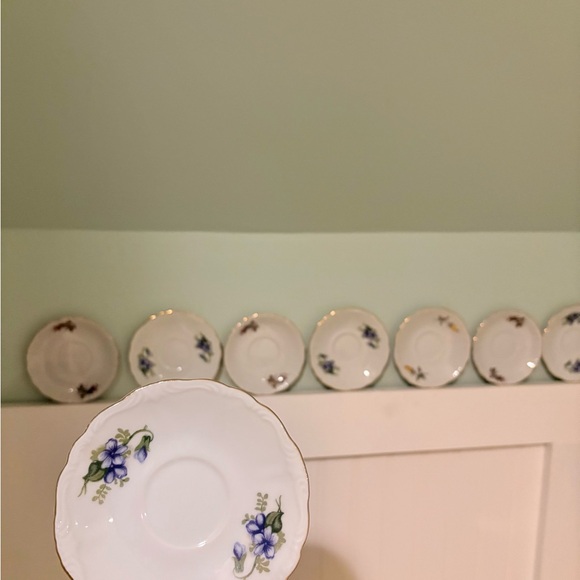 Vintage Other - Vintage White Floral Porcelain Saucers🫐🌱